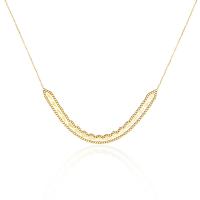 Collier de bijoux de titane, Acier titane, poli, pour femme, doré cm, Vendu par PC