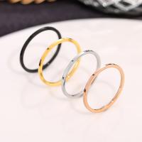 Titan Stahl Fingerring, Titanstahl, plattiert, unisex & verschiedene Größen vorhanden, keine, 1.2x1mm, verkauft von PC