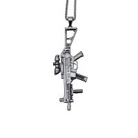 Pendentifs en acier inoxydable, pistolet, Oindre, 104mm, Vendu par PC