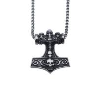 Pendentifs en acier inoxydable, Placage, noircir, 41mm, Vendu par PC