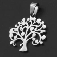 Pendentifs en acier inoxydable, arbre, couleur originale Vendu par PC