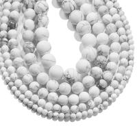 Single Gemstone Beads, Howlite, Round, polished, Natural & DIY .96 Inch 