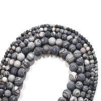 Network Stone Beads, Round, polished, Natural & DIY & frosted .96 Inch 