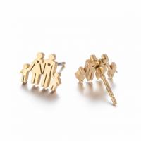 Stainless Steel Stud Earring, plated, fashion jewelry & for woman 