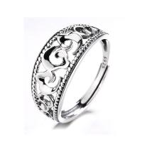 Argent sterling 925 Ouvrir Bague, Réglable & pour femme & creux, argent, 9mm, Vendu par PC