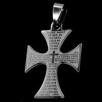 Stainless Steel Cross Pendants, original color 