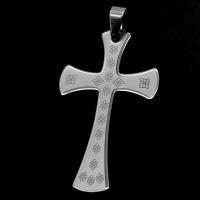 Stainless Steel Cross Pendants, original color 