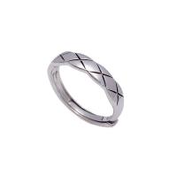 Kupfernickel Open -Finger-Ring, Platinfarbe platiniert, Einstellbar & unisex, 3mm, verkauft von PC