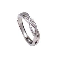 Kupfernickel Open -Finger-Ring, Platinfarbe platiniert, Einstellbar & unisex & verschiedene Stile für Wahl, 3.3mm, verkauft von PC