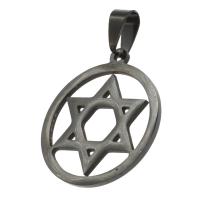 Pendentifs en acier inoxydable, Rond, noire Vendu par PC