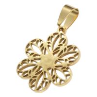 Stainless Steel Flower Pendant 