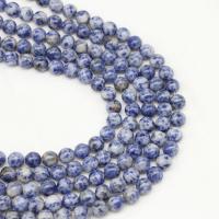 Blue Speckle Stone Beads, Round, polished, Natural & DIY .96 Inch 