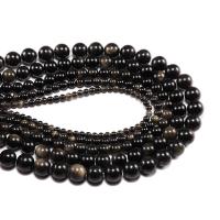 Gold Obsidian Beads, Round, polished, Natural & DIY .96 Inch 