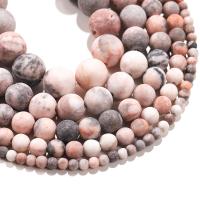 Zebra Jasper Bead, Round, polished, Natural & DIY & frosted, pink .96 Inch 