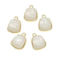 Zinc Alloy Jewelry Pendants, with Pearl Shell, golden 