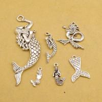 Zinc Alloy Jewelry Pendants, Mermaid, plated, DIY 