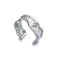 Titanstahl Manschette Fingerring, Einstellbar & unisex, originale Farbe, 9x2mm, Größe:8, verkauft von PC