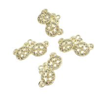 Zinc Alloy Rhinestone Pendants, with pearl, with rhinestone, golden 