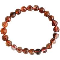 Quartz Bracelets, Rutilated Quartz, for woman, red .7 Inch 