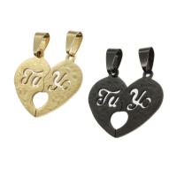 Stainless Steel Couple Pendant, Heart 