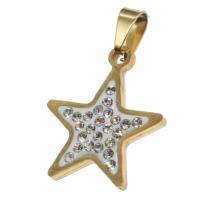 Pendentifs en acier inoxydable strass, étoile, avec strass, plus de couleurs à choisir Vendu par PC