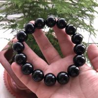 Pulsera de Piedras Preciosas, Turmalina negra, Esférico, natural, unisexo, Negro, longitud:15.7 Inch, Vendido por UD