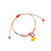 Porcelain Bracelets, Zinc Alloy, with Porcelain & Cotton Cord & Plastic Pearl, Adjustable & for woman Approx 7 Inch 