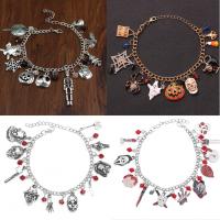 Zinc Alloy Bracelet, Cartoon, plated, Unisex & Halloween Jewelry Gift & enamel 