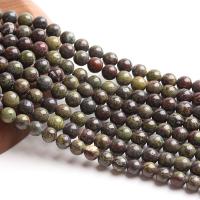 Dragon Blood stone Beads, Round, polished, DIY, mixed colors Approx 38 cm 