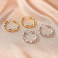 Zinc Alloy Hoop Earring, plated, fashion jewelry & for woman 