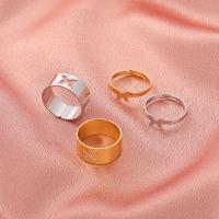 Zinc Alloy Cuff Finger Ring, plated, 2 pieces & fashion jewelry & for woman & hollow 