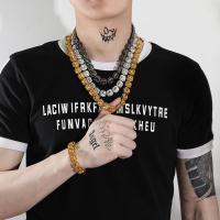 Zink Legierung Straßkette, Zinklegierung, mit Strass, plattiert, unisex, keine, Länge:ca. 21 ZollInch, verkauft von Strang