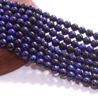 Hawk-eye Stone Beads, Round, polished, DIY, blue cm 