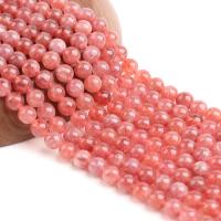 Strawberry Quartz Beads, Round, polished, DIY, pink cm 