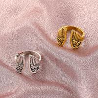 Zinc Alloy Cuff Finger Ring, Angel Wing, plated, fashion jewelry & for woman 