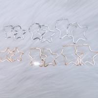 Zinc Alloy Hoop Earring, Star, plated & for woman nickel, lead & cadmium free 