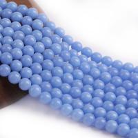 Night-Light Stone Beads, Round, polished, DIY, blue cm 