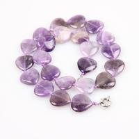 Amethyst Necklace, with Zinc Alloy, Unisex, purple cm 