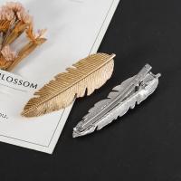 Alligator Hair Clip, Zinc Alloy, Leaf, plated, fashion jewelry & for woman 