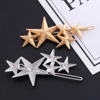 Hair Clip, Zinc Alloy, Star, plated, fashion jewelry & for woman 