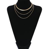 Collar Multi de la capa, metal, con 5cm extender cadena, chapado en color dorado, tres capas & para mujer, dorado, longitud:aproximado 13 Inch, Vendido por UD