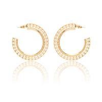 Zinc Alloy Hoop Earring, Geometrical Pattern, plated, for woman 