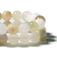 Light Mottle Green Jade Beads, Round, polished, DIY, mixed colors cm 