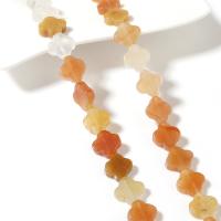 Lighter Imperial Jade Beads, Four Leaf Clover, DIY, yellow Approx 0.6mm mm 