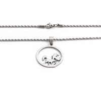 Collier de bijoux de titane, Acier titane, fait à la main, unisexe, argent cm, Vendu par PC