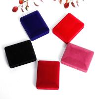 Velvet Necklace Box, Velveteen, with Plastic, dustproof 