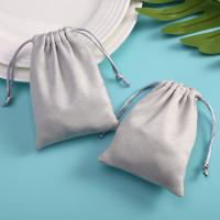 Sac cadeau velours, daimcuir suédé, Anti-poussière & normes différentes pour le choix, gris, Vendu par PC