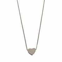 Collier de bijoux en argent , Argent sterling 925, avec 1.97inch chaînes de rallonge, coeur, chaîne de boîte & pour femme Environ 14.57 pouce, Vendu par PC