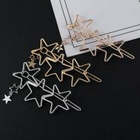 Hair Clip, Zinc Alloy, Star, plated, fashion jewelry & for woman 