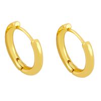 Brass Hoop Earring, Donut, for woman 